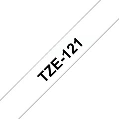 Brother TZE121 9MM BLACK ON CLEAR TAPE